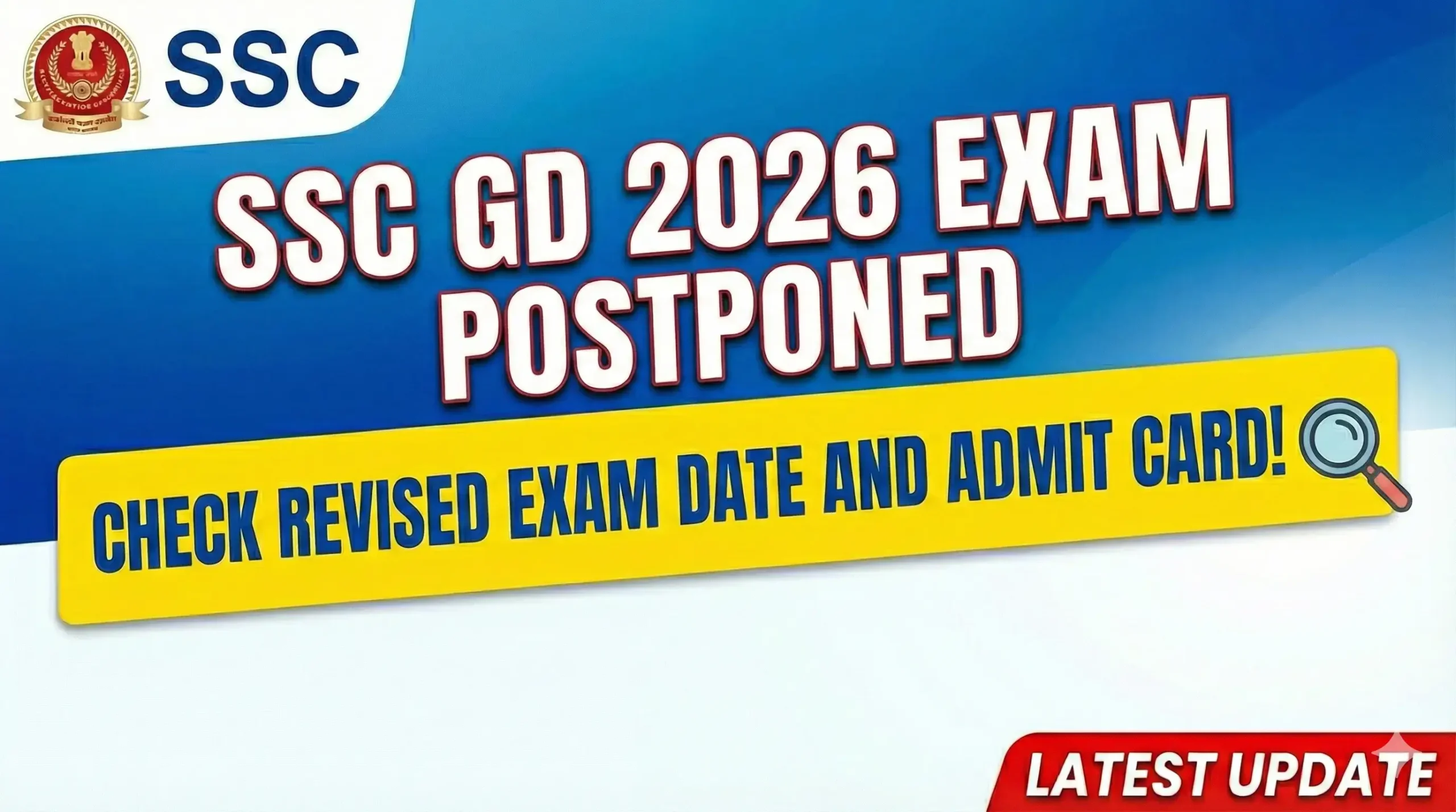 SSC GD 2026 Exam Postponed